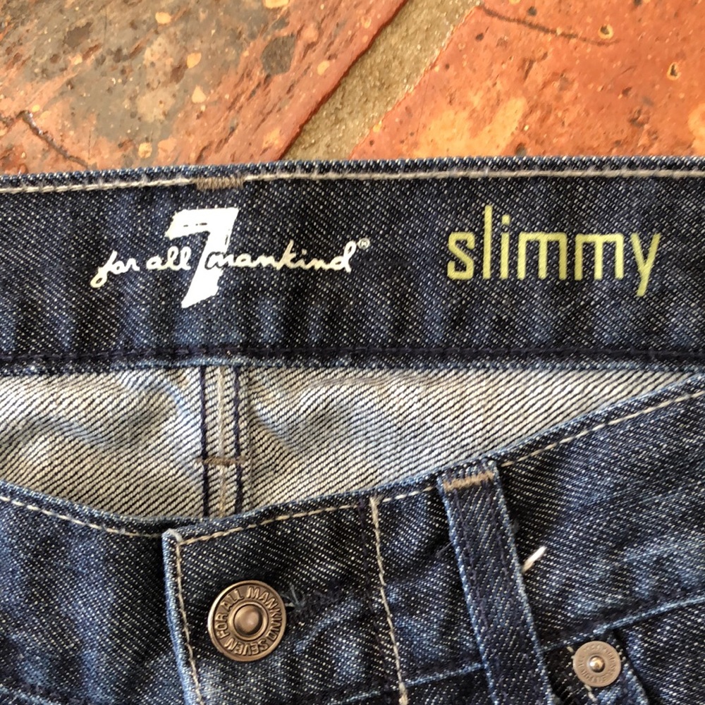 7 For All Mankind Slimmy Jeans SZ 31 - Picture 3 of 7